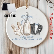 Personalized Gift For Mother Of The Bride, Customized Bride Pendant, Daughter's Wedding Thank You Gift For Mom, Wedding Keepsake For Mom - F-mother's Day Bride/Mother's Pendant - View 13