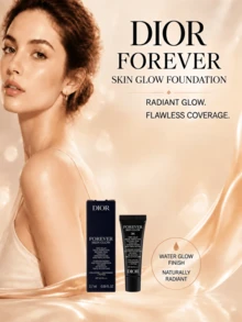 Dior Forever Skin Glow 粉底液 #ON，旅行裝 2.7ml 1件/3件，自然完美，持久亮澤妝效，保濕質地，平滑妝感，細緻肌膚紋理 - GLOW#ON-2.7ml - 查看 3