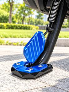Motorcycle Side Stand Extension Pad, CNC Aluminum Alloy Kickstand Base, Wide Contact Surface Anti-Slip Foot Pad, Scooter Parking Support Accessory, Motorcycle Kickstand Base Protector, Outdoor Riding Accessory - A - View 15