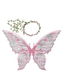 1pc Gold Foil Butterfly Fairy Wings COS Dress Up Festival Party Costume Ball Performance Props Halloween - Multicolor - View 17