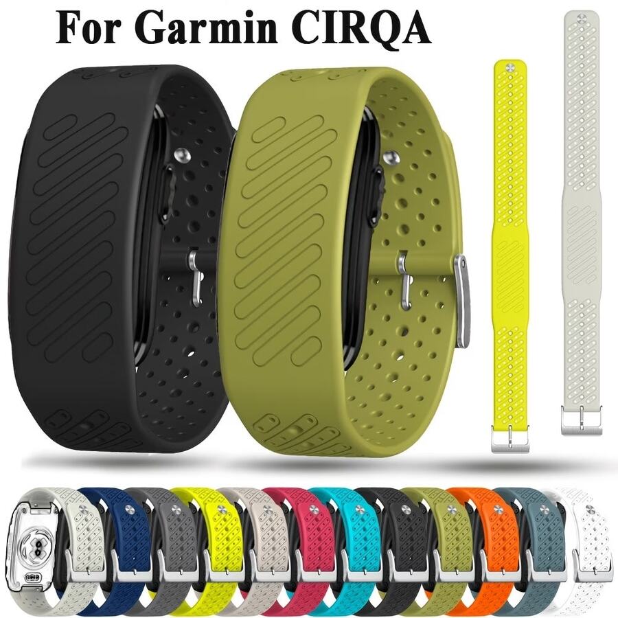 CIRQA 智能手環專用透氣矽膠運動腕帶,可調節式替換錶帶,專為健身追蹤器設計 - 查看 1
