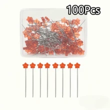 100Pcs Colorful Transparent Creative Five-Pointed Star Shaped Large Head Pins, Handmade Decoration Positioning Pins, Sewing Accessories, Sewing Pins, Used For Bouquets, Gift Decoration, Fabric Pins For Sewing Crafts - Multicolor - View 19