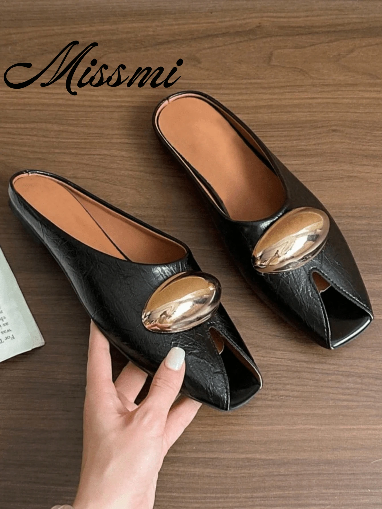 2026 Summer New Pointed Toe Bowknot Suede High Heel Mule Sandals, Black, Fashionable & Versatile
