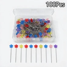 100Pcs Colorful Transparent Creative Five-Pointed Star Shaped Large Head Pins, Handmade Decoration Positioning Pins, Sewing Accessories, Sewing Pins, Used For Bouquets, Gift Decoration, Fabric Pins For Sewing Crafts - Multicolor - View 18