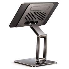 Adjustable Aluminum Alloy Desktop Tablet Stand, Height And Angle Adjustable Foldable Stable Tablet Holder, Universal , Tablet And Phone Stand, Suitable For Online Learning And Video Conferencing - View 10