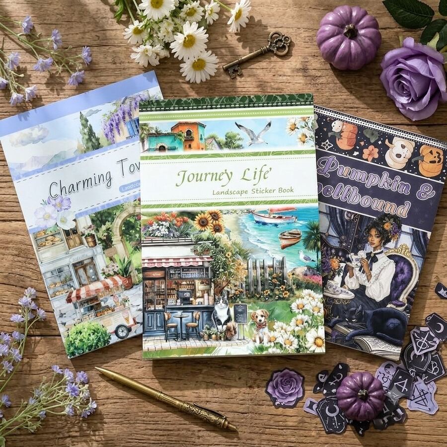20Sheets Journey Life Landscape Aesthetic Sticker Book Vintage Travel ...