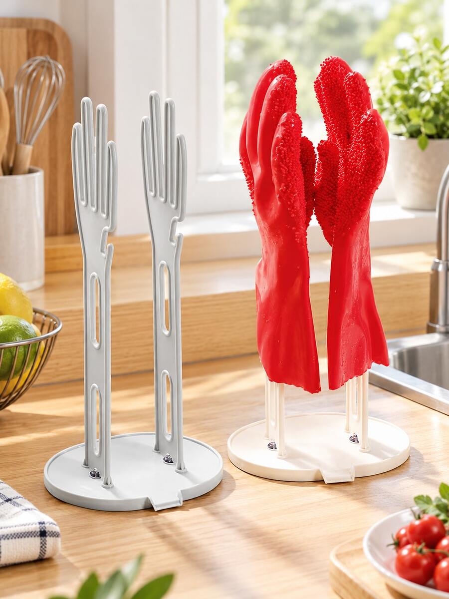 1pc Draining Drying Rack, Kitchen Rubber Glove Storage Rack, Glove & Towel Storage Rack, Suitable For Kitchen And Bathroom