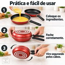 Omeleteira 18 cm diâmetro multiuso Antiaderente - Visão 5