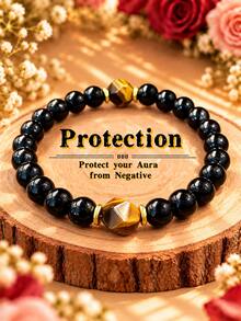 Aquamarine Courage & Communication Beaded Bracelet - Peace, Calming, Happiness, Bohemia Style Fashion Jewelry For Women Men Suitable For Daily Wear - Baby Blue - View 8