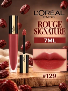 L'Oreal O batom líquido L'Oréal Ink nº 129 tem um acabamento matte ...