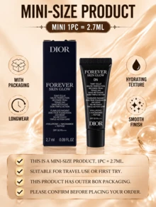 Dior Forever Skin Glow 粉底液 #ON，旅行裝 2.7ml 1件/3件，自然完美，持久亮澤妝效，保濕質地，平滑妝感，細緻肌膚紋理 - GLOW#ON-2.7ml - 查看 5