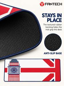 FANTECH ATO MP905 British Style Large Gaming Mouse Pad, Big Ben Union Jack Art Desk Mat, Waterproof Non-Slip Precision Stitched E-Sports Keyboard Pad - View 7
