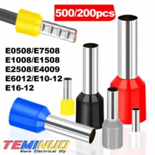 500/200pcs Assorted Insulated Ring Terminals, 9 Different Sizes 22-6AWG 0.5-16mm², Crimp Connectors For Electrical, Industrial, Power Control Systems, Red/Yellow/Blue/Black/White/Grey - Multicolor - View 3