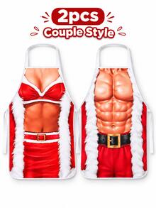 Bikini Funny Apron Sleeveless Coverall Household Dustproof New Home Kitchen Anti-Stain Christmas Creative Apron Set Waterproof Stain-Resistant Apron For Home Kitchen Christmas Party Costume - Multicolor - View 19