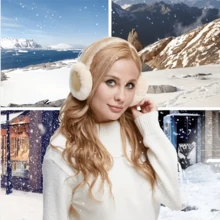1pc Stylish Classic Warm Earmuffs-Soft Material, Windproof And Cold-Resistant, Suitable For Winter Outdoor Activities, Luxurious Warm Accessory, Fashionable Women's Earmuffs, Classic Design,Comfortable To Wear, Stylish And Practical Winter Accessory - Multicolor - View 10