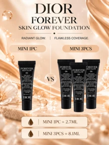 Dior Forever Skin Glow 粉底液 #ON，旅行裝 2.7ml 1件/3件，自然完美，持久亮澤妝效，保濕質地，平滑妝感，細緻肌膚紋理 - GLOW#ON-2.7ml - 查看 4