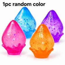 4pcs Dreamy Squeeze Toys, With Dreamy Smooth Squeeze Feel, Soft Stress Balls With Base, Sensory Toys For Anxiety And Stress Relief, Suitable For Relaxation And Calming - Ice Cube - Water Drop Shape - Multicolor - View 13