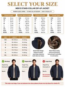 Thermal Lined Jacket, Fashionable, Warm, Casual, Suitable For Men's Daily And Outdoor Sports Wear In Autumn/Winter - Navy Blue - View 6