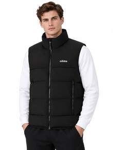 Adidas New Men's Sports Casual Water-Repellent Down Vest - Black - View 1