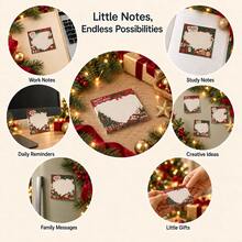 Warm Christmas Sticky Notes 4 Packs - 3x3 Inch Adhesive Holiday Memo Pads, 50 Sheets Per Pack, Suitable For Winter Planning And Christmas Stocking Stuffers - one-size - View 9