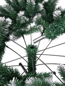 Snow Flocked Artificial Christmas Tree With Foldable Metal Stand, Easy Assembly, Frosted Pine Branches, Xmas Decor Tree For Living Room, Fireplace & Porch, Ideal For Families & Holiday Decor Lovers - Multiple Specifications - View 7