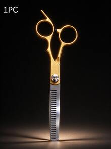 1pc/2pcs/8pcs Professional Hair Cutting Scissors Set, Gold Barber Scissors Set, Stainless Steel Hairdressing Shears For Salon And Home Haircare - Multicolor - View 2