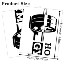 1pc Vintage Wall Decal, Dumbbell Home Gym Pattern Black Removable Vinyl Wall Sticker, Fitness Enthusiast Home Gym Garage Decor Home Art Decoration - Barbell Fitness Wall Sticker - View 14