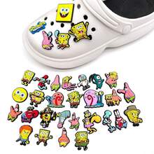 Panini SpongeBob Croc Charms Set, 3D Patrick Star Squidward Mr.Krabs Shoe Charms, DIY Decorative PVC Shoe Buckles For Clogs Sandals, Cartoon Shoe Accessories Gift - Multicolor - View 11
