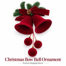 Christmas Bow Bell Decoration Hanging Ornament For Tree Door Wall - 1PC - View 3