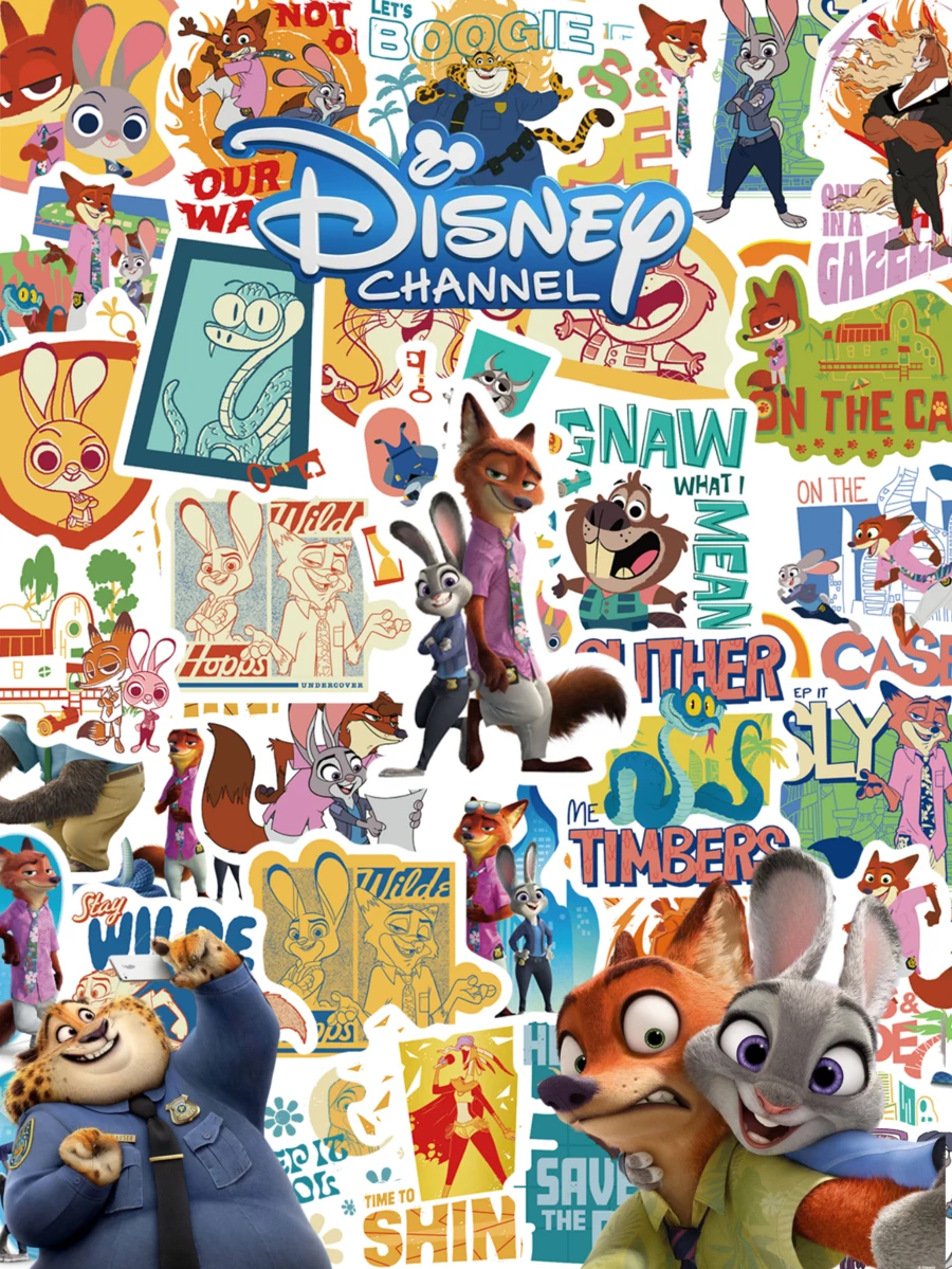 50pcs Disney Judy & Nick Stickers, Zootopia 2 Movie Stickers ...