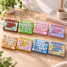 1/2/5 Pcs Gantungan Kunci Keyboard Mini 26 Tombol - Mainan Penghilang Stres Multi-Tombol, Dilengkapi bodi ABS dengan detail silikon; Ini adalah aksesori meja portabel dan juga cocok untuk skenario kantor dan perjalanan; Ini adalah hadiah ulang tahun yang kreatif dan barang kembali ke sekolah yang menyenangkan, hadiah Natal. - MultiWarna - View 7