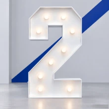 1 Set 73cm Tall Number KT Board, 0-9 Number Set, Suitable For Birthday Party, Anniversary Celebration, Anniversary Decoration Background, LED Light Decoration - Multicolor - View 8