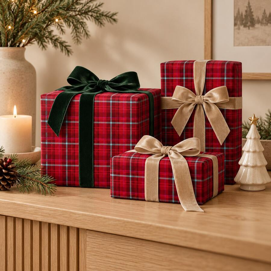 1 Roll 43*300cm (16.93*118.11in) Decorative Coated Paper Christmas Gift ...