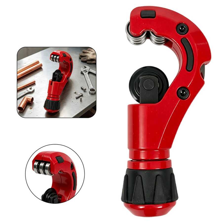 Cortador de Tubo Rotativo Ajustável para Cobre Alumínio Aço Inoxidável Ferramenta Manual de Encanamento - A - Visão 1