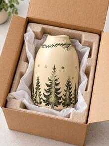Christmas Forest Vase, Holiday Vase With Pine Tree Pattern, Christmas Table Centerpiece Decor For Living Room Dining Table Home Decoration - Selected Items - View 11