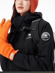 CAMEL CROWN Women's 3-In-1 Waterproof Jacket With Detachable Down Liner, Hooded Winter Coat For Hiking, Camping And Outdoor Activities - Phantom Black - View 3