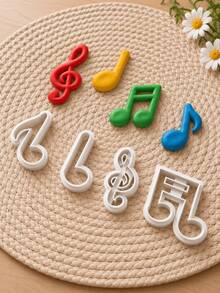 Musical Note Clay Cutters For Earrings, Cute Polymer Clay Earring Cutter Mold, Treble Clef Sculptural Shape, DIY Polymer Clay Earring Making Supplies - White - View 3