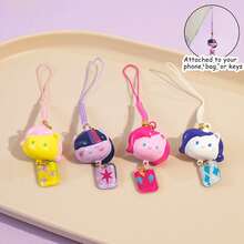 1pc Cute My Little Pony Keychain, Pinkie Pie Fluttershy Rarity Twilight Sparkle Phone Lanyard, Cartoon Bag Charm Pendant For Girls - Multicolor - View 10