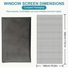 Fiberglass Window Screen Mesh DIY Window Screen Replacement Durable Tear-Resistant Mosquito & Fly Proof Door & Window Screen - Grey - View 7