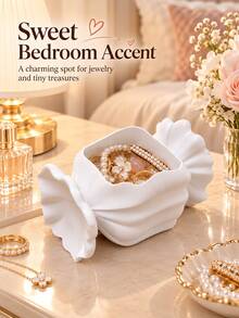 2pcs New Creative Candy-Shaped Storage Boxes, Desktop Organizer For Candy, Jewelry, Earrings, Rings, Hair Accessories, Keys And Miscellaneous Items, Suitable For Bedroom, Vanity, Desk And Home Decor - Multicolor - View 3