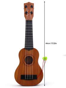 17 Inch Playable Ukulele Small Guitar, Lightweight And Portable, Nylon Strings With Comfortable Feel, Includes Picks, Open-End Tuning Pegs For Adjustable Pitch, Suitable For Beginners And Music Enthusiasts, Popular Holiday Gift, Mother's Day Gift, Father's Day Gift, Made Of Plastic Material - Multicolor - View 12