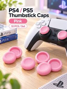 10pcs Controller Joystick Caps, Colorful TPU Joystick Replacement Covers, Anti-Slip Textured Analog Joystick Repair Caps, No Disassembly Required, Suitable For DualSense Game Controller Mushroom Joystick Caps, Gaming Accessories - View 15