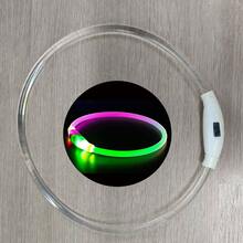 發光狗項圈 單色/雙色 LED 狗項圈 USB 充電式 LED 貓項圈 可調節尺寸狗項圈燈 - 彩色 - 查看 15