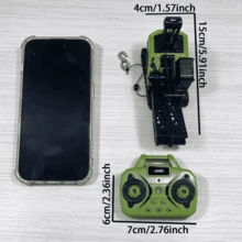 1pc/Set Crane Remote Control Toy, 2.4GHz Construction Vehicle Remote Control Toy, Green/Yellow Dual Color Construction Vehicle Simulation Toy Model, Educational Toy, Early Childhood Toy, Children's Toy, Holiday Gift, Christmas Gift, Birthday Gift - Multicolor - View 4