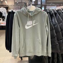 Nike Versatile Breathable Casual Sports Large Logo College Style Hoodie Sweatshirt Women's Green - Green - View 3