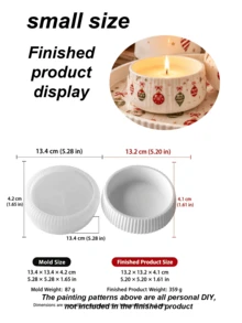 1pc Christmas Decoration Tray, Vase, Bowl Silicone Mold, DIY Resin Plaster Wax Craft, Christmas Tabletop Atmosphere Decor, Holiday Handmade Gift - Silicone Mold - View 12