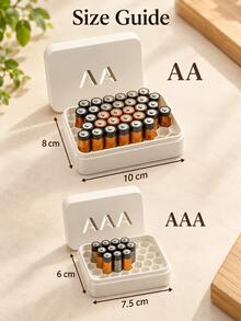 27-Slot Battery Storage Box 3D Printed Honeycomb AA And AAA Battery Organizer Large Capacity With Lid Storage Box Suitable For Home, Desk And Drawer Thanksgiving And Christmas Holiday Storage Practical Gift For DIY Enthusiasts And Homeowners - Multicolor - View 9