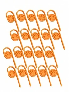 Cute Paw Print Sewing Edge Markers, Suitable For Crochet; Orange Locking Knit Markers, Suitable For Knitting And Crochet; Open Loop Yarn Markers With Extra Function, Suitable For Crochet Enthusiasts, Perfect For Beginners And Craft Lovers. - Multicolor - View 12