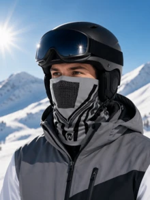 Unisex Winter Warm Cycling Face Mask Headwear, Elastic Breathable Half Face Mask Scarf, Suitable For Outdoor Sports, Running, Hiking, Fishing, Skiing - Multicolor - View 9