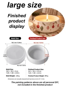 1pc Christmas Decoration Tray, Vase, Bowl Silicone Mold, DIY Resin Plaster Wax Craft, Christmas Tabletop Atmosphere Decor, Holiday Handmade Gift - Silicone Mold - View 11